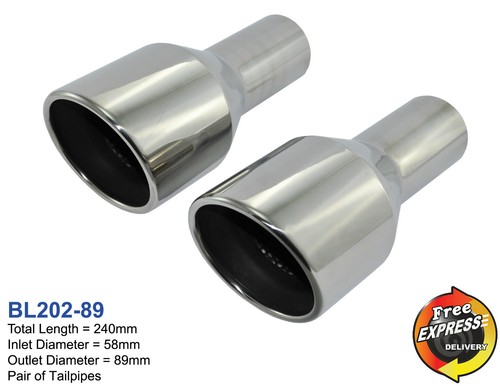 Exhaust tailpipes tips - , s/steel