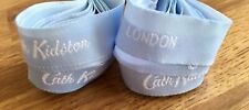 2 Cath Kidston London One Sided Polyester Ribbons Blue Cath Kids Logo 138cm Long
