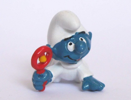 20179 baby smurf with - smurf, rattle