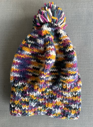 Hand knitted wooly bobble hat - wooly,