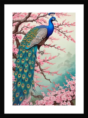 Luxurious peacock art print - luxurious,