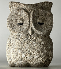 Sleeping Owl Statue Granite