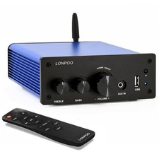 LONPOO 200W Mini Bluetooth Hi-Fi Amplifier Remote Control Optical Coax USB AUX