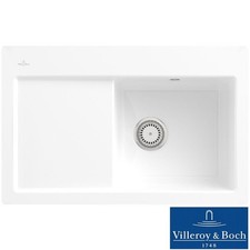 Villeroy & Boch Subway 45 Flat 1.0 Bowl Ceramic Kitchen Sink - No Waste