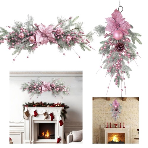 Christmas swag front door - christmas,