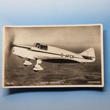WW2 Era Aircraft Postcard C1940 Real Photo Private Plane Miles Monarch