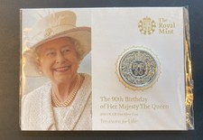 2016 20 Twenty Pounds Queen Elizabeth 2 90TH BIRTHDAY  FINE SILVER BU COIN