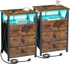 Bedside Table Set of 2 with