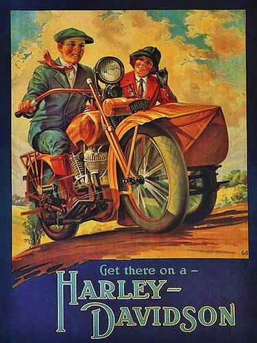 Vintage harley davidson with - vintage,