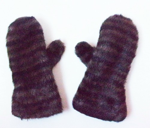 Ladies faux fur - faux, print