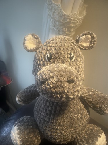 Grey hippo soft toy - soft,