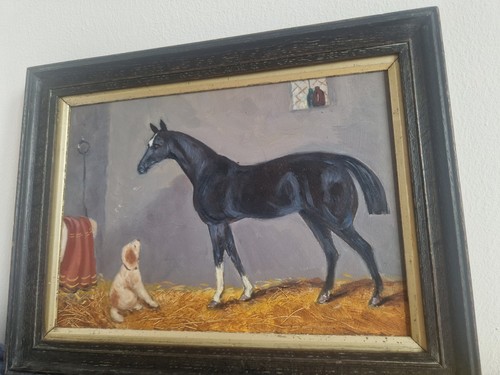 Original naive horse and dog