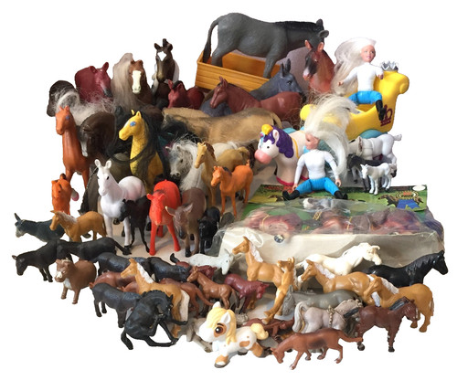 Vintage toy horse ponies - 60,