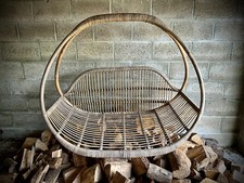 Hammock Chair Heavy Duty Bamboo, Boho Hanging Seat, Handmade 2 Seater Cane Swing