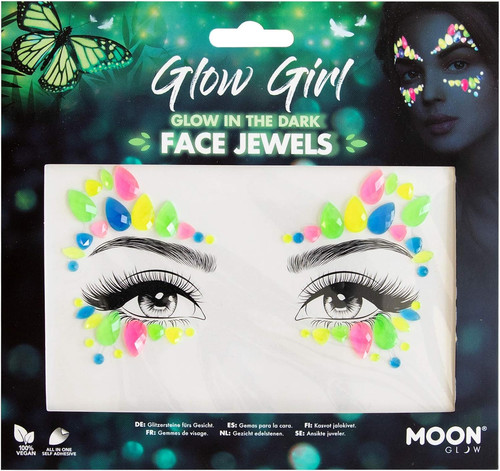 Glow the dark face jewels - in,