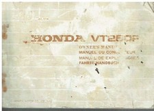 HONDA VT250F ORIGINAL 1982 OWNERS INSTRUCTION & MAINTENANCE MANUAL GB F D E TEXT
