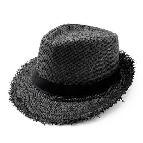 Mens straw trilby - trilby, hat