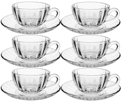 12pc coffee glass - 12pc, saucer