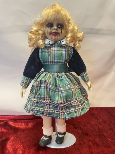 Ooak creepy horror - doll, black