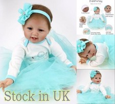 22" Reborn Baby Dolls Vinyl Silicone Realistic Handmade Newborn Doll Xmas Gift