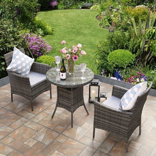 Rattan bistro set 3pcs garden - set,