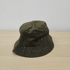 Barbour Wax Waterproof Vintage Green Shooting Bucket Hat Cap Sz Medium Festival