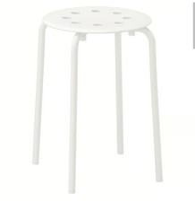 IKEA MARIUS  Stacking Stool 45cm Seat Height Steel White