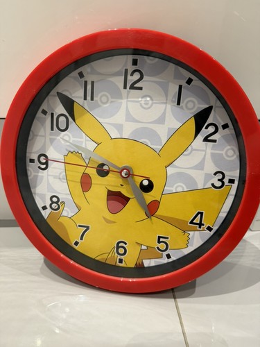 Pokemon pikachu wall clock red - pokemon,