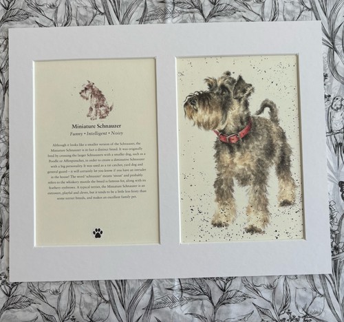 Mounted dog print - mounted,