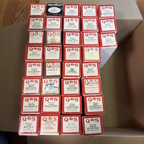 Qrs player piano rolls lot - qrs, of