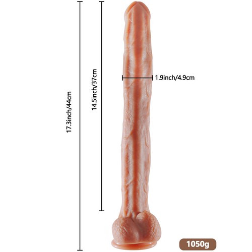 Inch long silicone dildo - 17.3,
