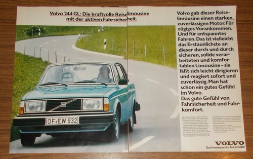 Rare advertising volvo 244 - advertising,