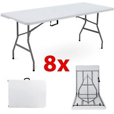 6ft Folding Table Trestle Camping Party Picnic BBQ Stall Garden Indoor Outdoor
