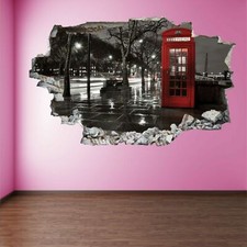 Red phone box - red, booth