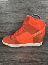 Nike Dunk Sky Hi Mesh Orange Suede Hidden Wedge Trainers Size UK 5 High Rare 