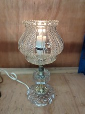 Vintage Glass Hurricane Desk Lamp