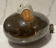 Large Studio Pottery Raku Duck