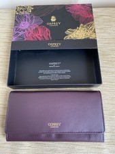 OSPREY London - Boxed Purple Leather Julia Large Matinee Nappa Wallet