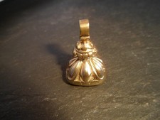 Antique Victorian Gold Tone Cased Wax Seal Fob Charm for an Albert Watch Chain
