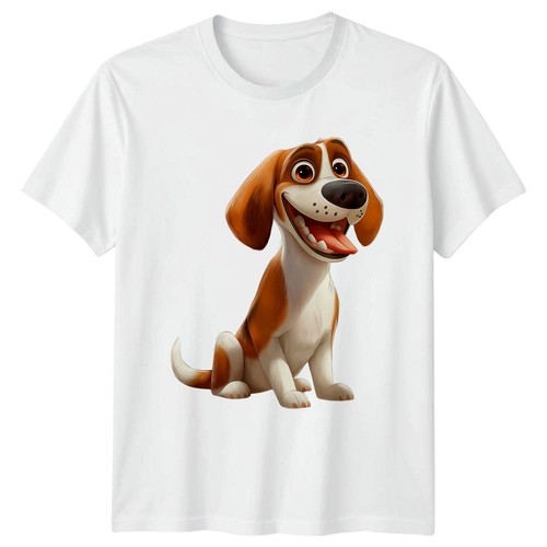 Smiling beagle shirt cartoon - t-shirt,