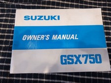 suzuki GSX750 owners handbook 1980