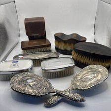 Joblot Vintage Clothes & Hair Brushes Inc Ebony Sets & Silver Jubilee