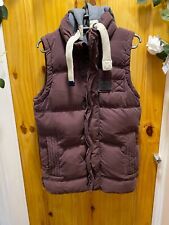 Superdry Maroon Double Black Label Padded Academy Bodywarmer UK S