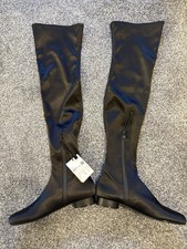 Zara Black Knee High Boots