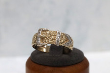 9ct Yellow Gold Gents Diamond
