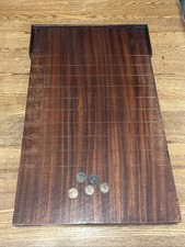 Vintage Mahogany Shove Ha Penny Board - With Coins