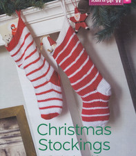 STRIPED CHRISTMAS/FESTIVE STOCKINGS~KNITTING PATTERN~MAGAZINE EXTRACT