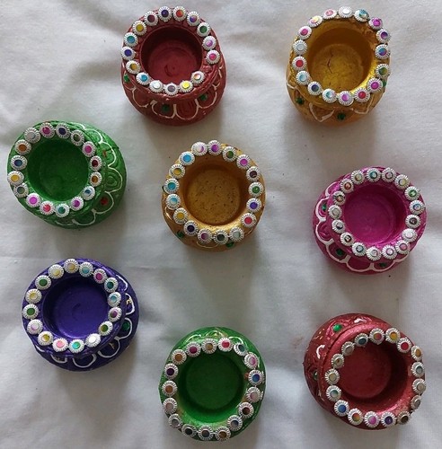 Decorate diwali diya - 8,