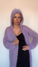 Hooded Mohair CARDIGAN, Wool