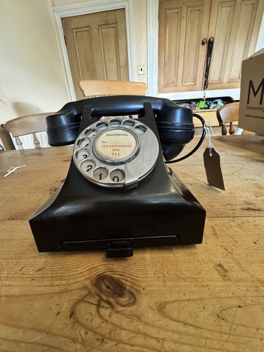 Black bakelite rotary dial - black,